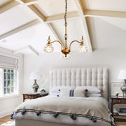 Luxury 3 & 5-Light Chandelier Fixtures with Crystal Glass Shade