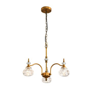 Luxury 3 & 5-Light Chandelier Fixtures with Crystal Glass Shade