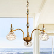 Luxury 3 & 5-Light Chandelier Fixtures with Crystal Glass Shade