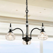 Luxury 3 & 5-Light Chandelier Fixtures with Crystal Glass Shade