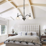 Luxury 3 & 5-Light Chandelier Fixtures with Crystal Glass Shade