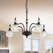 Luxury 3 & 5-Light Chandelier Fixtures with Crystal Glass Shade