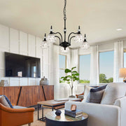 Luxury 3 & 5-Light Chandelier Fixtures with Crystal Glass Shade