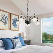 Luxury 3 & 5-Light Chandelier Fixtures with Crystal Glass Shade