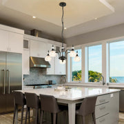 Luxury 3 & 5-Light Chandelier Fixtures with Crystal Glass Shade