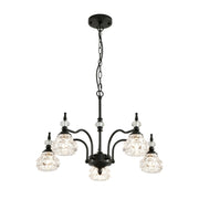 Luxury 3 & 5-Light Chandelier Fixtures with Crystal Glass Shade