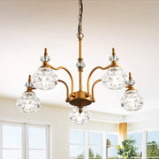 Luxury 3 & 5-Light Chandelier Fixtures with Crystal Glass Shade