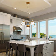 Luxury 3 & 5-Light Chandelier Fixtures with Crystal Glass Shade