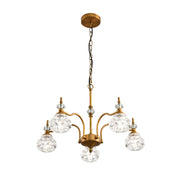 Luxury 3 & 5-Light Chandelier Fixtures with Crystal Glass Shade