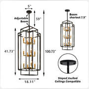 Accessories Of 12 - Light Lantern Tiered Chandelier