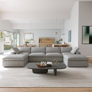 Cloud modular Section Sofa & Couch-4 Seats With 2 Ottomans