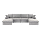 Cloud modular Section Sofa & Couch-4 Seats With 2 Ottomans