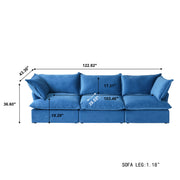 Divano Velvet Modular Sofa-Three Seats