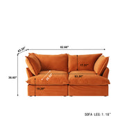 Divano Velvet Modular Sofa-Loveseat