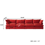 Divano Velvet Modular Sofa 4-Seater