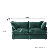 Divano Velvet Modular Sofa-Loveseat