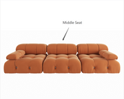Italian Deianira Velvet Reversible Modular Sofa-Middle Seat