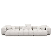Sogno | 144.17″ 3 Seat Armrest Linen Sofa Removable Sofa Cover