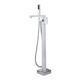 Single Handle Floor Mounted Tub Filler Trim with Handshower