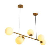 Magichome 6-Light Kitchen Island Ceiling Pendant With Frosted lampshade For Living Room,Bedroom