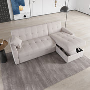 Magichome 81.9'' Multifunctional Fabric Sofa Bed Living Room Furnture