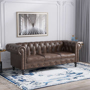 Magichome 83.46'' 3 Seater Sleeping Couch living room chesterfield leather sofa set furniture