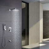 Wall Mount 12 Inch  Rainshower Hand Shower & Tub Spout Shower System Bathroom Rain Rough-in Valve