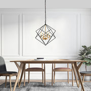 4 - Light Lantern Geometric Chandelier