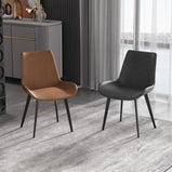 Modern Upholstered Dining Chairs PU Leather（Set of 2）