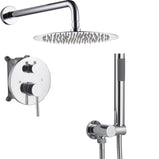 Wall Mount 10 Inch  CircleRainshower Hand Shower & Tub Spout Shower System With Temperature Control