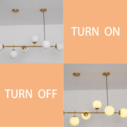 Magichome 6-Light Kitchen Island Ceiling Pendant With Frosted lampshade For Living Room,Bedroom