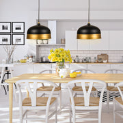 Industrial Hanging Pendant Lights,Barn Pendant Light,Linear Dome Pendant Lighting,for Dinning Room/Bedroom/Barn