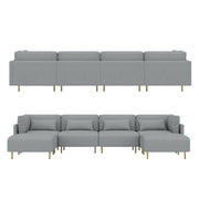 MagicHome Living Room Couch Furniture Manufacturers Popular Design Nordic U Shaped Sectional Modular Sofa