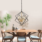 4 - Light Lantern Geometric Chandelier