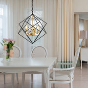 4 - Light Lantern Geometric Chandelier