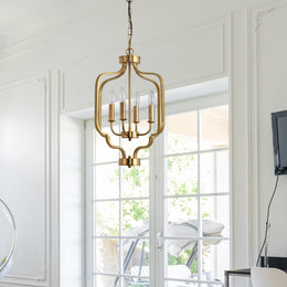 4 - Light Lantern Cylinder Chandelier
