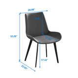 Modern Upholstered Dining Chairs PU Leather（Set of 2）