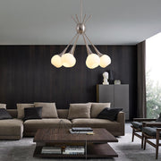 6-Light Fashion Chandelier With Cream Glass