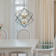Dinkins 8 - Light Lantern Geometric Chandelier