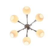 6-Light Fashion Chandelier With Cream Glass