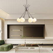 6-Light Fashion Chandelier With Cream Glass