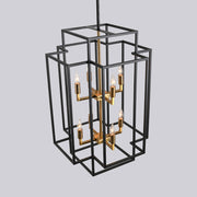 Magichome 8 - Light Lantern Rectangle Chandelier Living Room,Bedroom