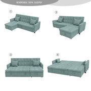 Magichome 81.9'' Multifunctional Fabric Sofa Bed Living Room Furnture