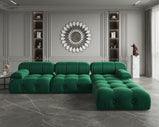 Italian deianira 104inch Wide Velvet Reversible Modular Sofa & Chaise