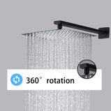 Wall Mount 12 Inch  Rainshower Hand Shower & Tub Spout Shower System Bathroom Rain Rough-in Valve