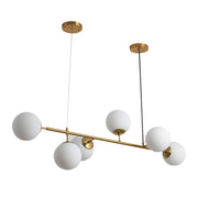 Magichome 6-Light Kitchen Island Ceiling Pendant With Frosted lampshade For Living Room,Bedroom