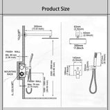 Temperature Control Complete Shower System with Rough-in Valve Wall Mount 12 Inch  Rainshower