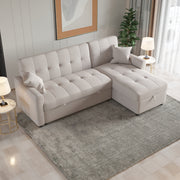 Magichome 81.9'' Multifunctional Fabric Sofa Bed Living Room Furnture