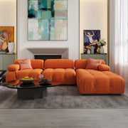 Magic Home Teddy Velvet Sectional Modular Sofa Set