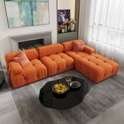 Magic Home Teddy Velvet Sectional Modular Sofa Set